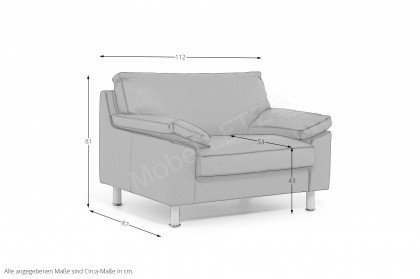 CL 650 von Erpo Polstermöbel - Einzelsessel tabac