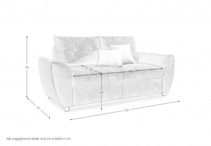 Systemo 2072 von Poco - Funktionssofa cherry