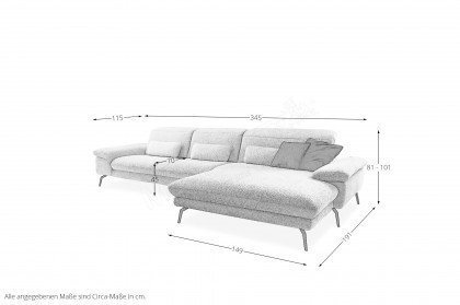 MP-IN22025 von Megapol - Ecksofa Variante rechts silver