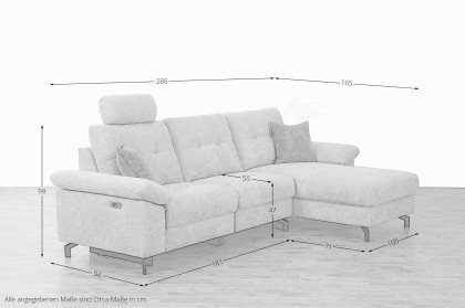 Bergen von Matex - Polsterecke rechts beige