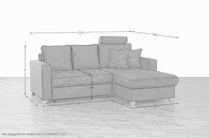 Split-LE23 von Matex - Polsterecke rechts denim
