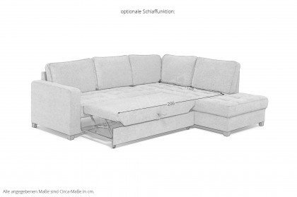 Split-LE23 von Matex - Eckcouch rechts grau