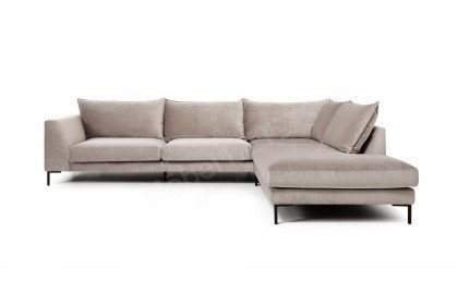 Tailos S von Vilmers - Eckgarnitur mit Hocker dirty sand