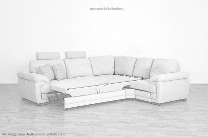 Evan von Matex - Ecksofa Ausführung rechts silber