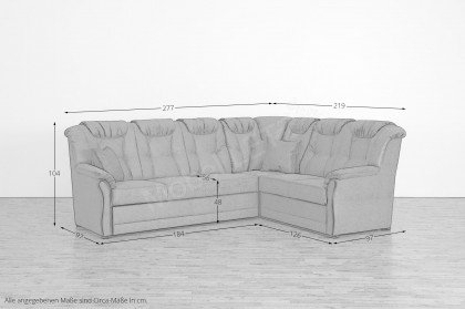 Linz von Matex - Ecksofa Variante rechts hellbraun
