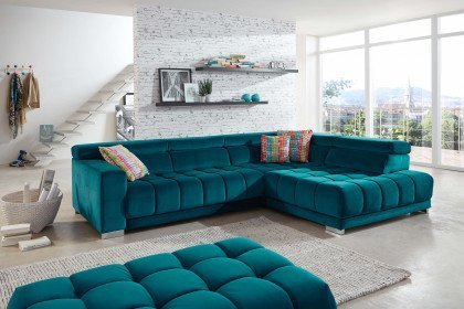 MP-IN16008 von Megapol - Ecksofa Variante rechts petrol