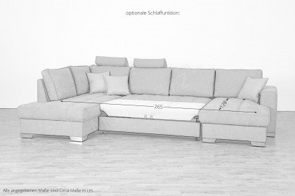Nancy-LE19 von Matex - Polstergarnitur Variante links sand