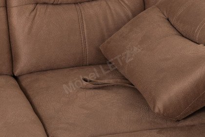 Orion-LE19 von Matex - Ecksofa hellbraun