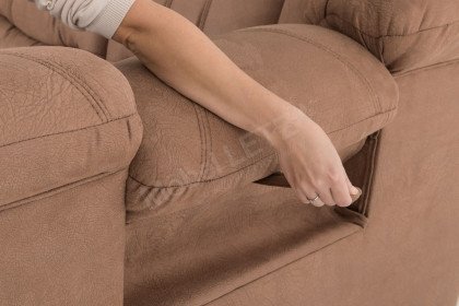 Orion-LE19 von Matex - Ecksofa hellbraun