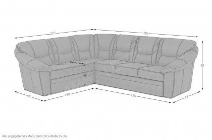 Talos-LE18 von Matex - Ecksofa Variante links granit