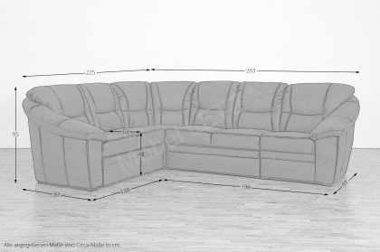 Talos-LE18 von Matex - Sofaecke Variante links anthrazit