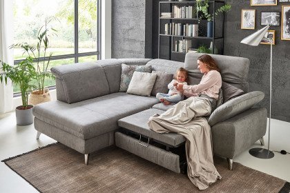 Serenity 2068 von Polsteria - Polsterecke Ausführung links savannah