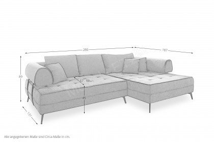 Nico von AZ Iwaniccy - Ecksofa rechts petrol