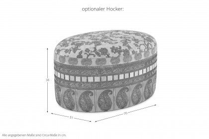 Modena-LE23 von Schröno - Polstersofa orange gemustert