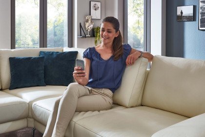 Civita von Polinova - Ledergarnitur Variante rechts white