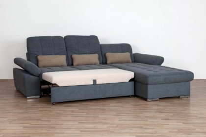 Deltas von Matex - Eckgarnitur rechts grau-blau