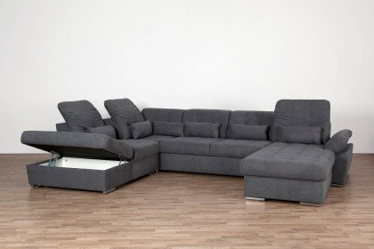 Delta-LE23 von Matex - XXL-Sofa links grau