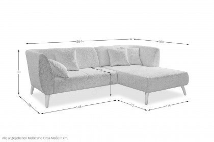 Colori von Benformato - Polsterecke rechts creme