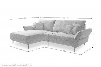 Vanilla von Benformato - Polstergarnitur links aqua