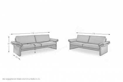 CL 910 von Erpo Polstermöbel - Leder-Duo mocca
