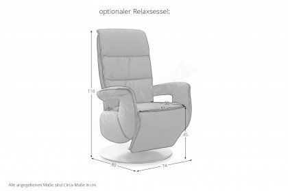Palisa System 2070 von Polsteria - Ecksofa Ausführung rechts chocco