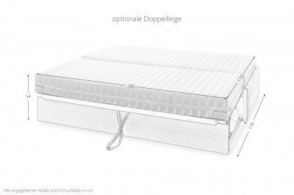Twin von Bali - Einzelliege hellgrau mit Bettkasten