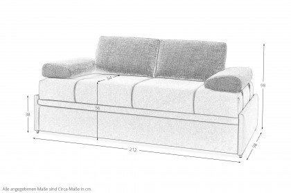 Twin von Bali - Einzelliege hellgrau mit Bettkasten