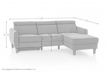 Casino von Exxpo - Ecksofa Ausführung rechts navy