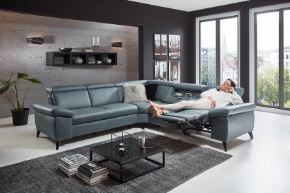 Tonga 2032 von Polsteria - Polsterecke Ausführung rechts grey-blue