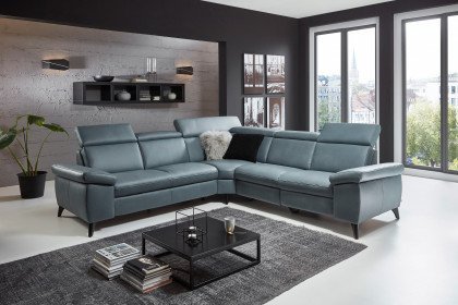 Tonga 2032 von Polsteria - Polsterecke Ausführung rechts grey-blue