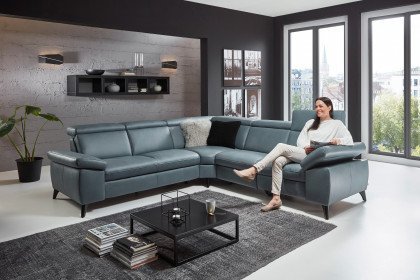 Tonga 2032 von Polsteria - Polsterecke Ausführung rechts grey-blue