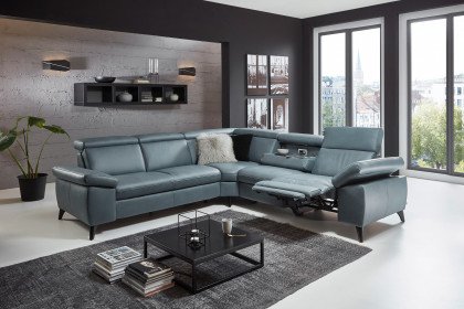 Tonga 2032 von Polsteria - Polsterecke Ausführung rechts grey-blue