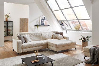 Bolero-LE23 von Sit & More - Ecksofa Variante rechts creme