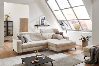Bolero-LE23 von Sit & More - Ecksofa Variante rechts creme