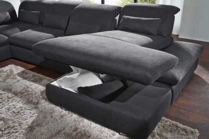 Fulla 2031 von Poco - Sofalandschaft Variante links dunkelgrau