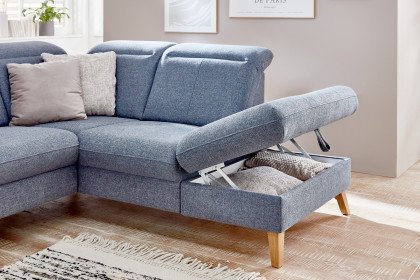 Colmar von Sit & More - Eckgarnitur Variante rechts blaugrau
