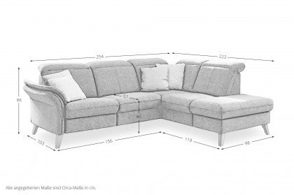 Colmar von Sit & More - Eckgarnitur Variante rechts blaugrau