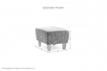 Colmar von Sit & More - Eckgarnitur Variante rechts blaugrau