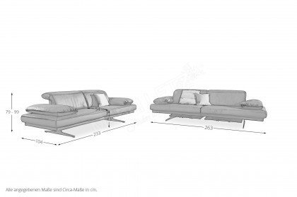 1810 von Himolla - Leder-Ensemble zinn