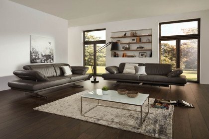 1810 von Himolla - Leder-Ensemble zinn