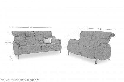 4718 von Himolla - Polster-Ensemble blau