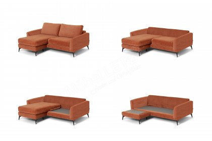 Kiano von GUTMANN - Sofa mit Anstellhocker links bronze