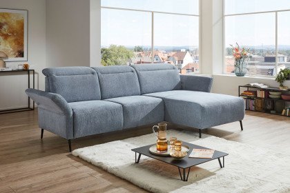 Coriba von Sit & More - Eckgarnitur Variante rechts blau