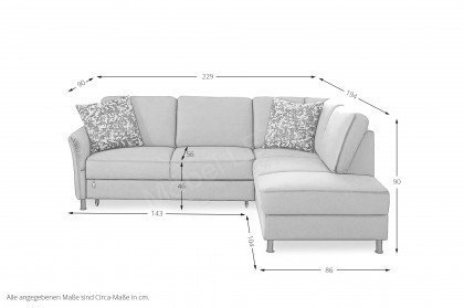 S380 Flexline 10 von Ponsel - Polstergarnitur rechts stein