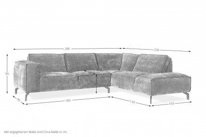 Jules von Easy Sofa - Polstergarnitur rechts taupe