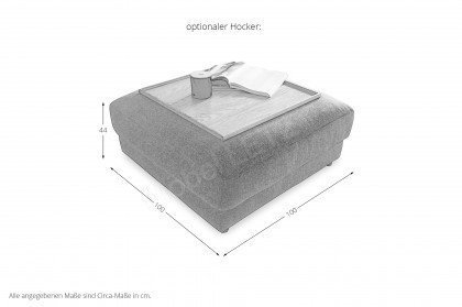 Hagerstown von Lascondo - Polsterecke Variante rechts anthrazit