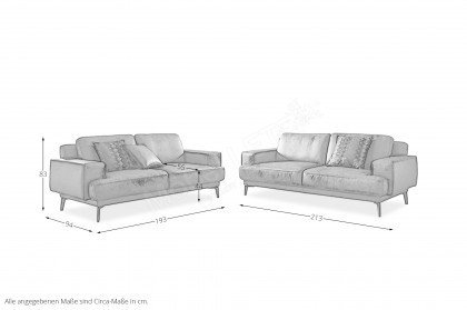 24252 Foscaari von Willi Schillig - Ledergarnitur cognac