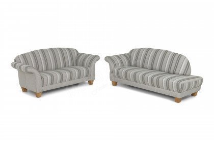 S440 Davos von Ponsel - Polsterduo beige-gestreift