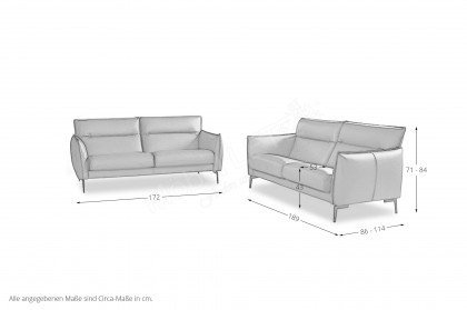 Ancona von Erpo Polstermöbel - Leder-Ensemble tobacco