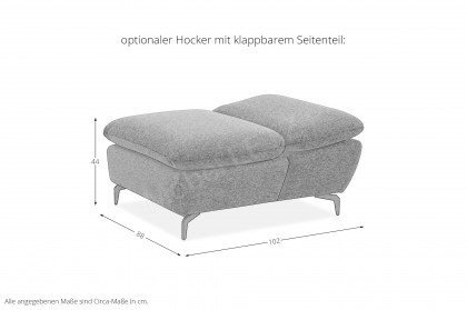 15254 Jazz Plus von Willi Schillig - Ecksofa Ausführung rechts blue